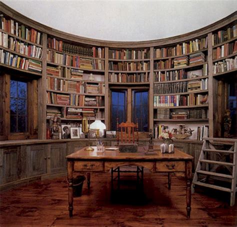 35 Unique Ideas For Your Home Library With Rustic Design