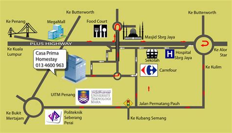 Casa sararie, 455 mp teren, acces din strada sararie, 2minute de tg.cucu. Casa Prima Homestay, Penang @ Seberang Jaya: Maps/ Link