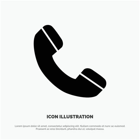 Call Phone Telephone Solid Glyph Icon Vector 13457109 Vector Art At