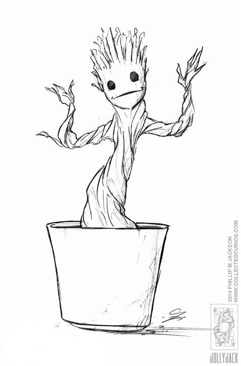 Colouring pages coloring sheets coloring books baby groot drawing desenhos harry potter cricut creations disney drawings disney art easy drawings. Demoncon 8 - Dancing Groot by jollyjack on DeviantArt