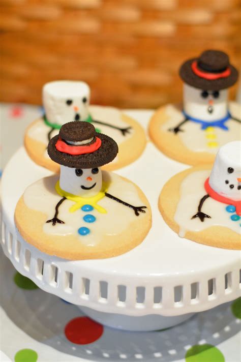 Melting Snowman Cookies With The Best Sugar Cookie Recipe