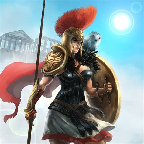 The Goddess Athena Rod Wong Athena Goddess Greek Mythology Art