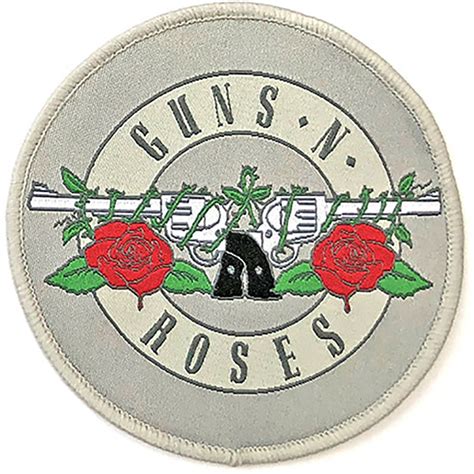 Guns N Roses Standard Patch Silver Circle Logo By Guns N Roses
