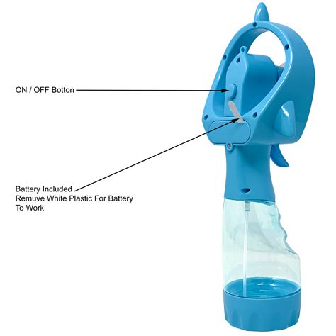 Retailery Animated Water Cooling Spray Bottle Battery Operated Baby Blue Ebay