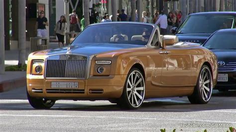 Arab Rolls Royce Phantom Drophead Coupe With A Gold Spirit Of Ecstasy Youtube