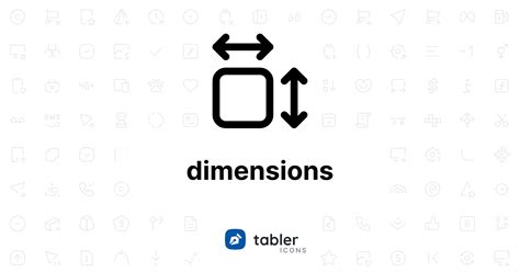 Dimensions Icon - Tabler Icons: 5550+ free vector icons for web design