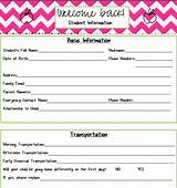 Back To School Forms For Parents