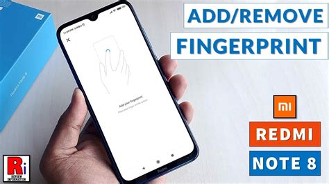 How To Add Remove Fingerprint On Xiaomi Redmi Note 8 Youtube