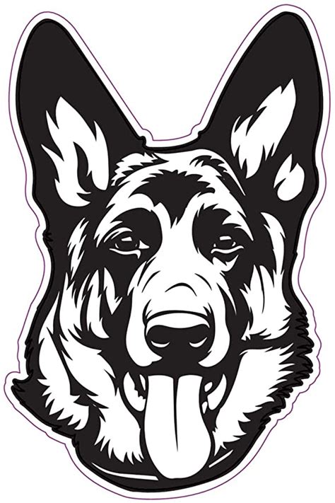 Wickedgoodz German Shepherd Decal Dog Breed Bumper Sticker Shepherd