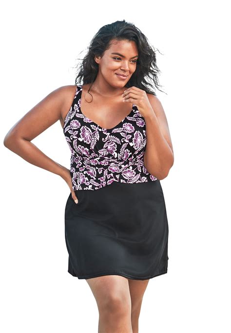 swim 365 swim 365 women s plus size underwire swim dress swimsuit