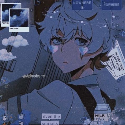 Blue Anime Aesthetic Pfp Image In Anime Manga Girls Art Collection By