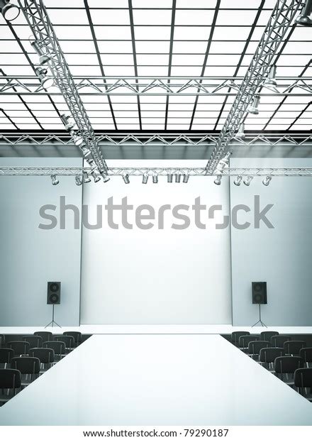Empty Fashion Show Stage Runway 3d Stock Illustration 79290187