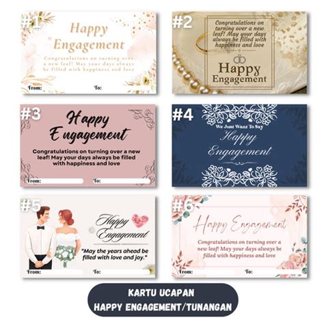 Jual Kartu Ucapan Engagement Aesthetic Tunangan Greeting Card Hot Sex