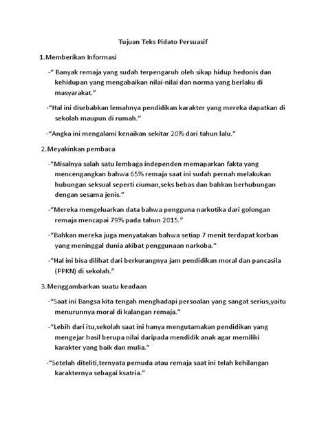 Contoh Pidato Persuasif Tentang Pendidikan Karakter