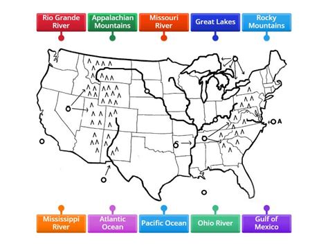 Us Geography Map Quiz 1 Labelled Diagram