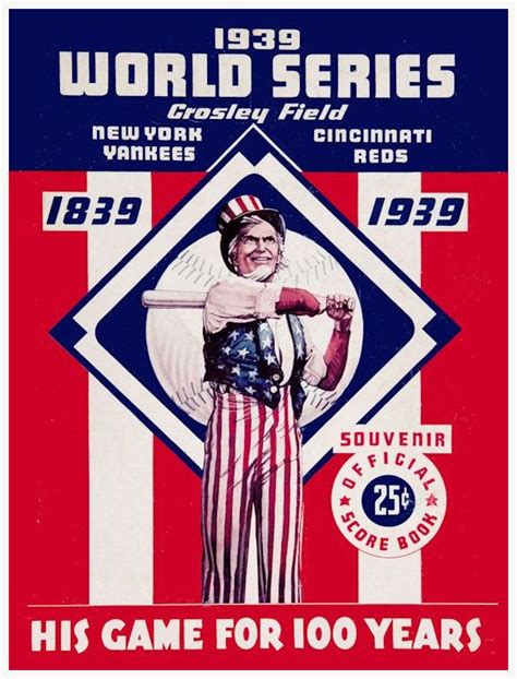 1939 World Series Poster New York Yankees Vs Cincinnati Reds Poster 8