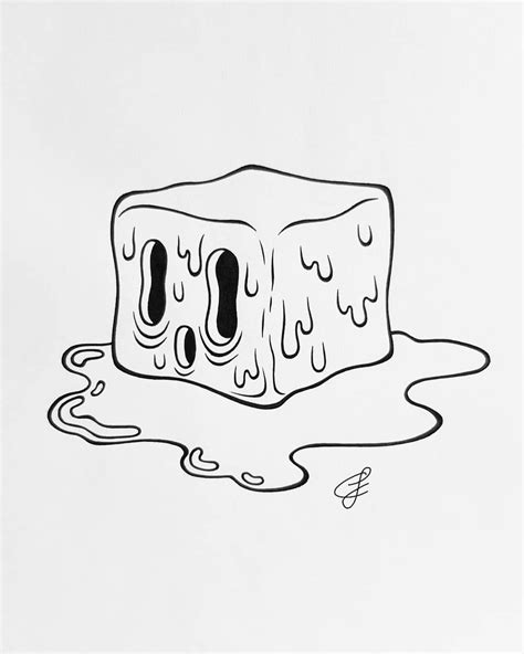 Ice Cube Melting Drawing At PaintingValley Com Explore Collection Of Ice Cube Melting Drawing