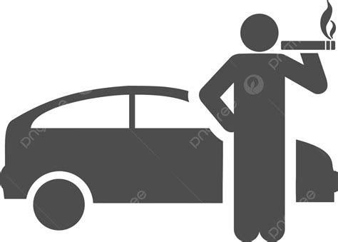 رمز سائق سيارة أجرة يدخن سيجارة من مجموعة ثنائية اللون للأعمال المتجه