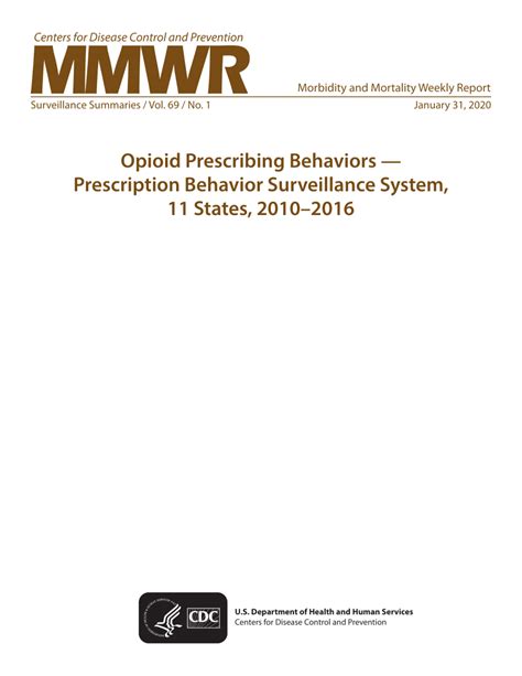 Pdf Opioid Prescribing Behaviors Prescription Behavior Surveillance