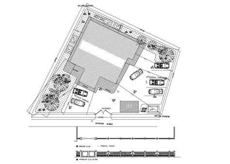 Residential Building Layout Plan In Autocad File Cadbull