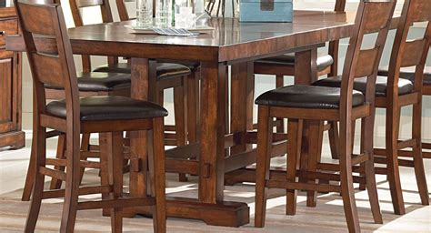 Zappa Medium Cherry Extendable Rectangular Counter Height Dining Table From Steve Silver