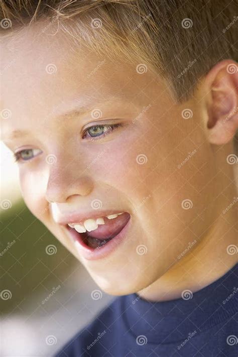 Portrait Of Boy Smiling Stock Image Image Of Headshot 7941593