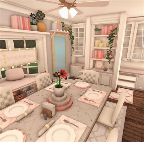 BLUSH BLOXBURG DINING ROOM | House decorating ideas apartments, House