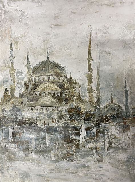Mosque 210 By Nizar MacNojia Acrylic 24 X 18 In 2023 Painting