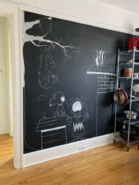 Old Tenants Left This Chalk Wall Decided To Draw Some Friends On It