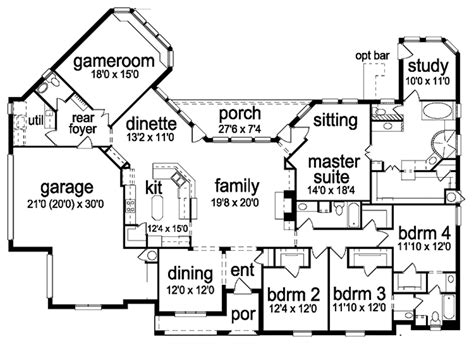 Tudor Style House Plan 4 Beds 35 Baths 3191 Sqft Plan 84 716