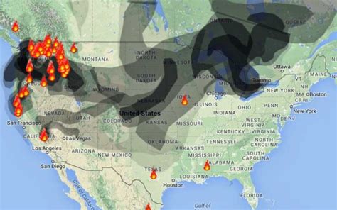Smoke From Wildfires Spreads Further East Wildfire Today
