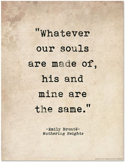 Romantic Quote Poster Wuthering Heights Emily Brontë Quote Literary