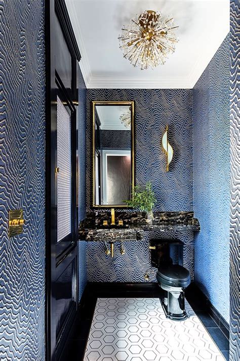 25 Stylish Blue And Gold Bathroom Decor Ideas Digsdigs
