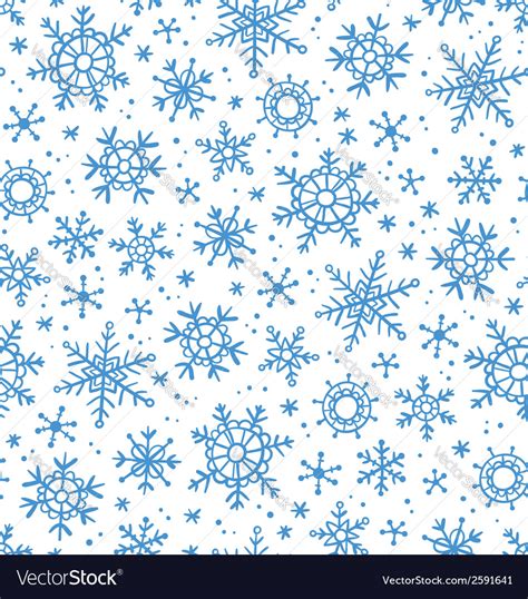 Snowflakes Pattern Royalty Free Vector Image Vectorstock