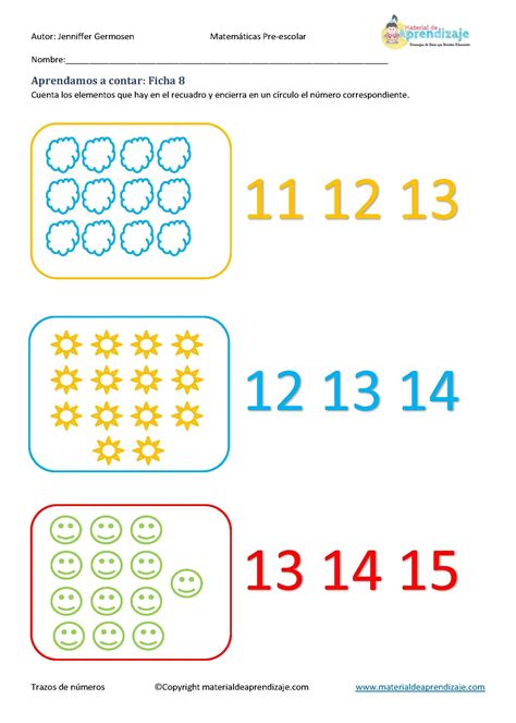 Aprender A Contar Numbers Preschool Math Activities Preschool
