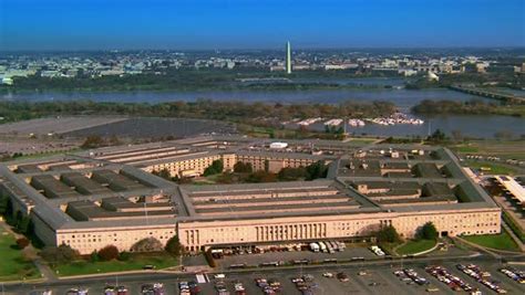 1990s Aerial Over The Pentagon In Washington Dc Stock Video