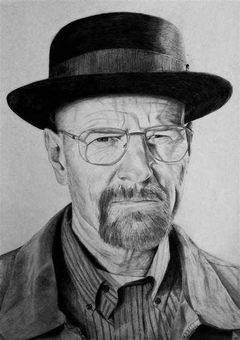 Walter White Breaking Bad Pencil Drawing By Artbysaki Color