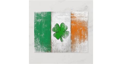 Postcard With Vintage Irish Flag Zazzle