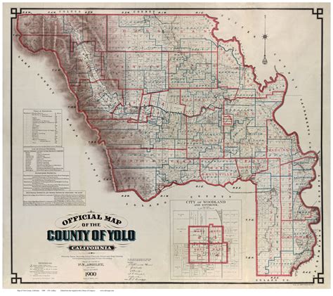Yolo County California 1900 Old Map Reprint Old Maps