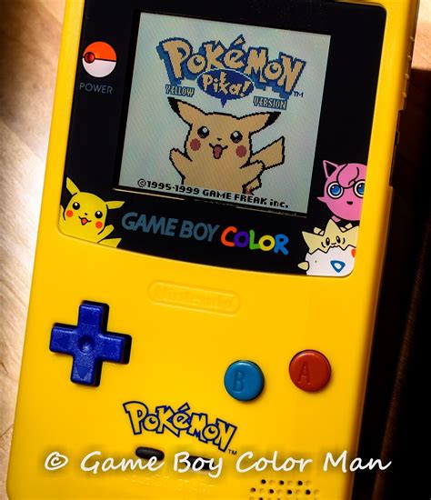Nintendo Game Boy Color In Pokemon Yellow And Games