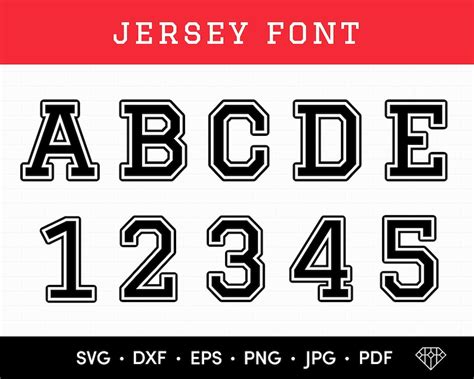 Jersey Letters Svg Jersey Font Svg Jersey Numbers Svg Etsy