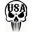 USA Skull Vinyl Decal