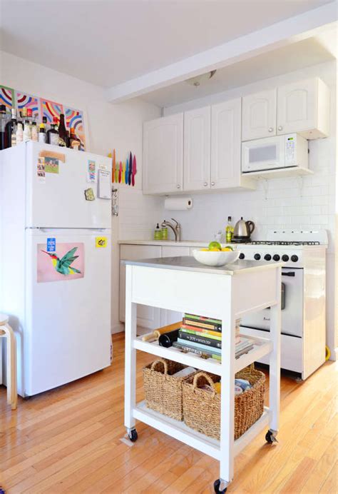 Use contact paper that can easily be removed for a chic redo! Kitchen Cart: The Piece That Transformed My Tiny Kitchen ...
