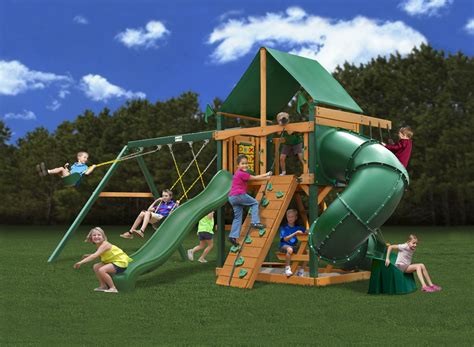 Gorilla Playsets Mountaineer Deluxe Wooden Swing Set From Nj Swingsets