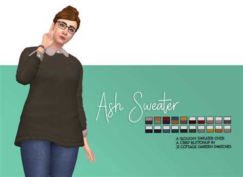 Martines Simblr Plumbobteasociety To Celebrate Slouchy Sweater