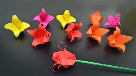 Origami Flower Tulip Instructions In English Br