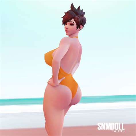 Rule D Bikini Looking At Viewer Overwatch Pose Posing Round Ass Snmdoll Tracer