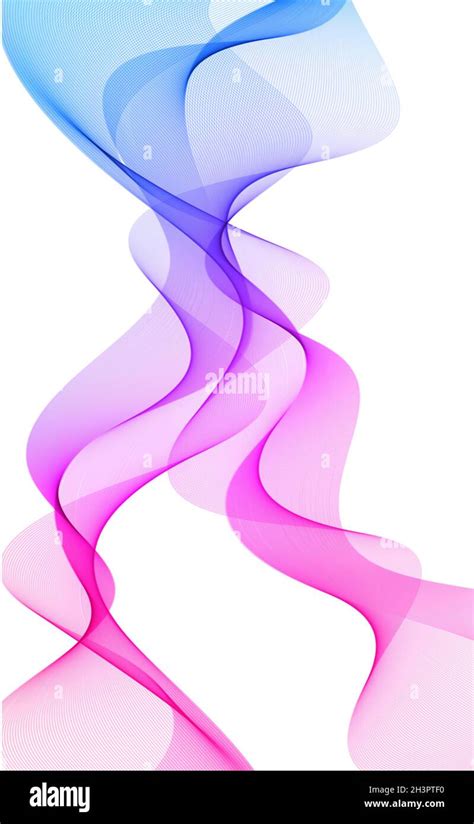 Abstract Blue Wavy Lines On White Background Vector Stock Photo Alamy