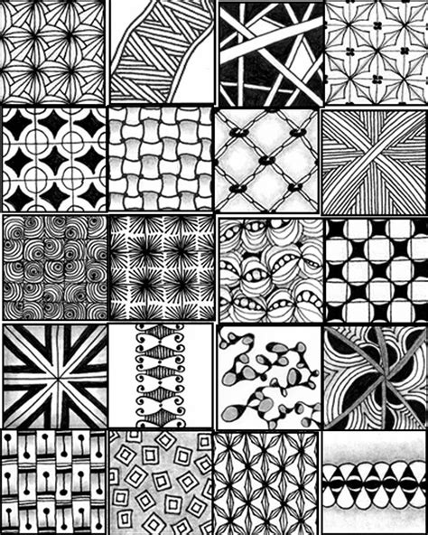 Free Printable Zentangle Pattern Sheets