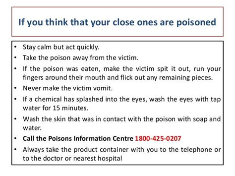 Poison Information Center Awareness And First Aid Measures For Poisoning